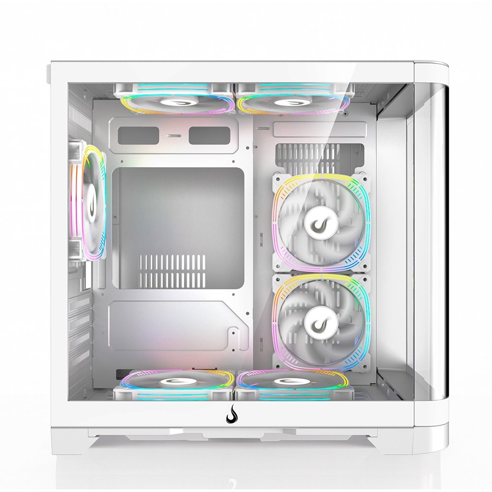 Gabinete Gamer Rise Mode Glass Curvo, M-ATX, Lateral e Frente em Vidro Temperado, Branco - RM-GA-GC-FW Gabinete Gamer Rise Mode Glass Curvo, M-ATX, Lateral e Frente em Vidro Temperado, Branco - RM-GA-GC-FW