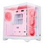 Gabinete Gamer Rise Mode Galaxy Glass Standard V2, Mid Tower, ATX, Lateral e Frontal em Vidro Temperado, Com 10 Ventoinhas, Branco - RM-GA-GGSW2-ARGB