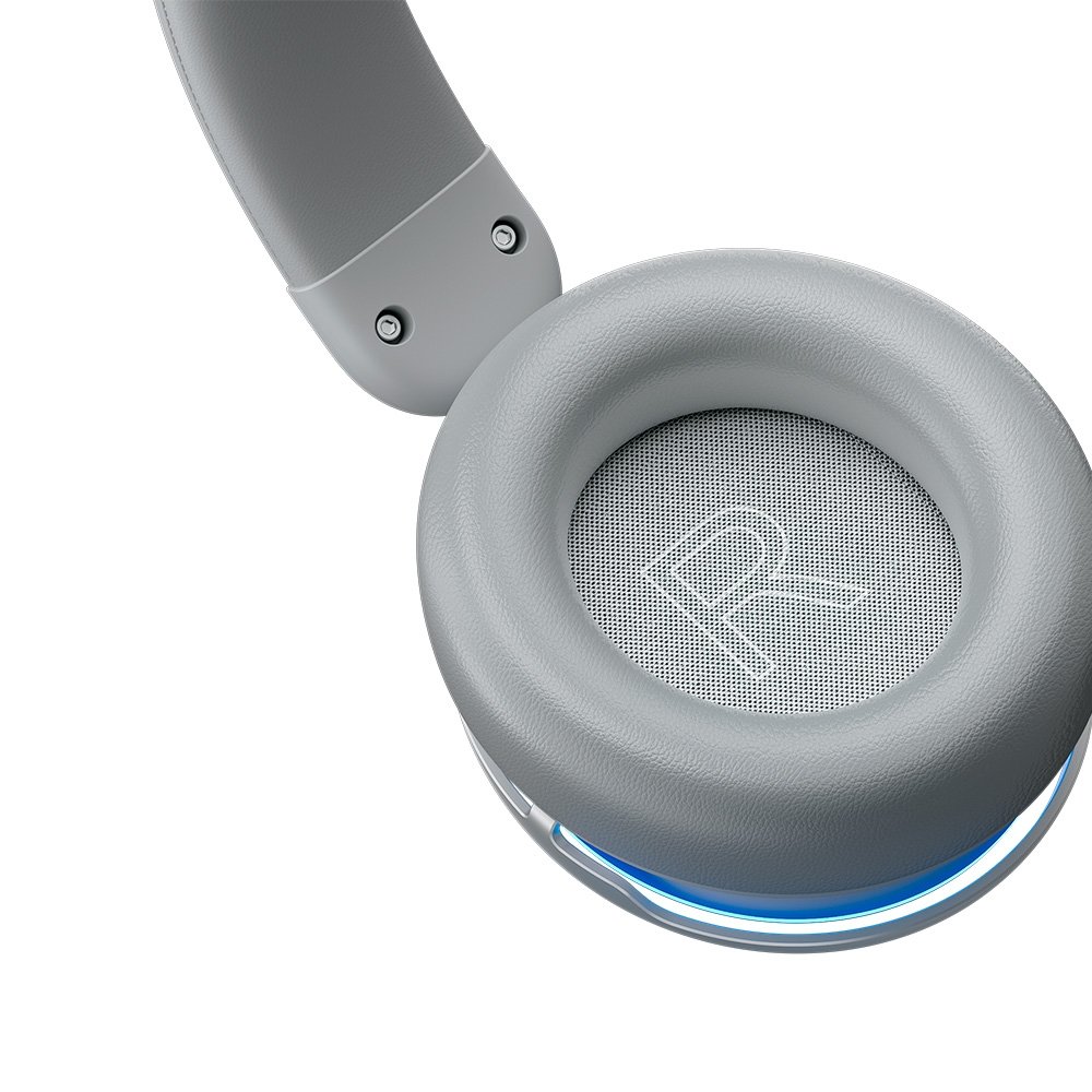 Headset Gamer Machenike GX60 Bluetooth 5.4, Som Surround 7.1, Drivers 53mm, Wireless 2.4Ghz 15ms, ANC -48dB, Bateria 98hrs, LED Azul Gelo - Cinza Headset Gamer Machenike GX60 Bluetooth 5.4, Som Surround 7.1, Drivers 53mm, Wireless 2.4Ghz 15ms, ANC -48dB, Bateria 98hrs, LED Azul Gelo - Cinza