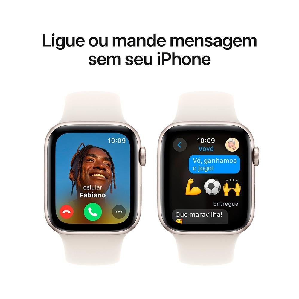 Apple Watch SE GPS, Caixa Estelar 44mm | KaBuM!