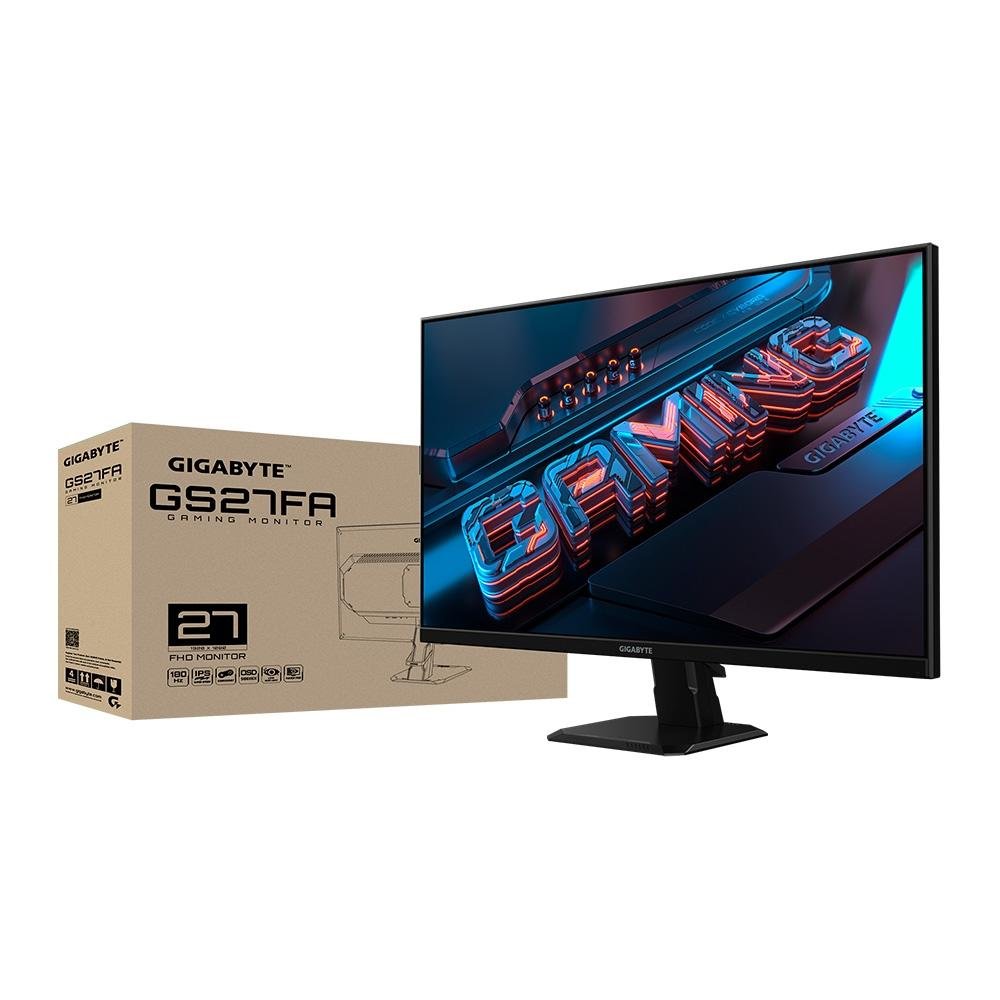 Monitor Gamer Gigabyte 27", Full HD, 180Hz, 1ms, IPS, FreeSync, HDR Ready, Preto - GS27FA-SA