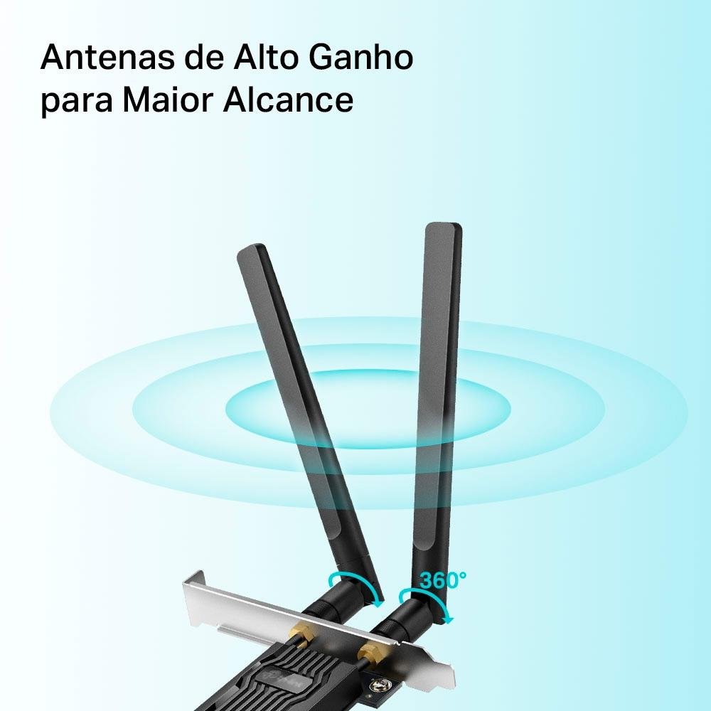 Adaptador Wifi 6 Tp-link PCIe AX1800 | KaBuM!