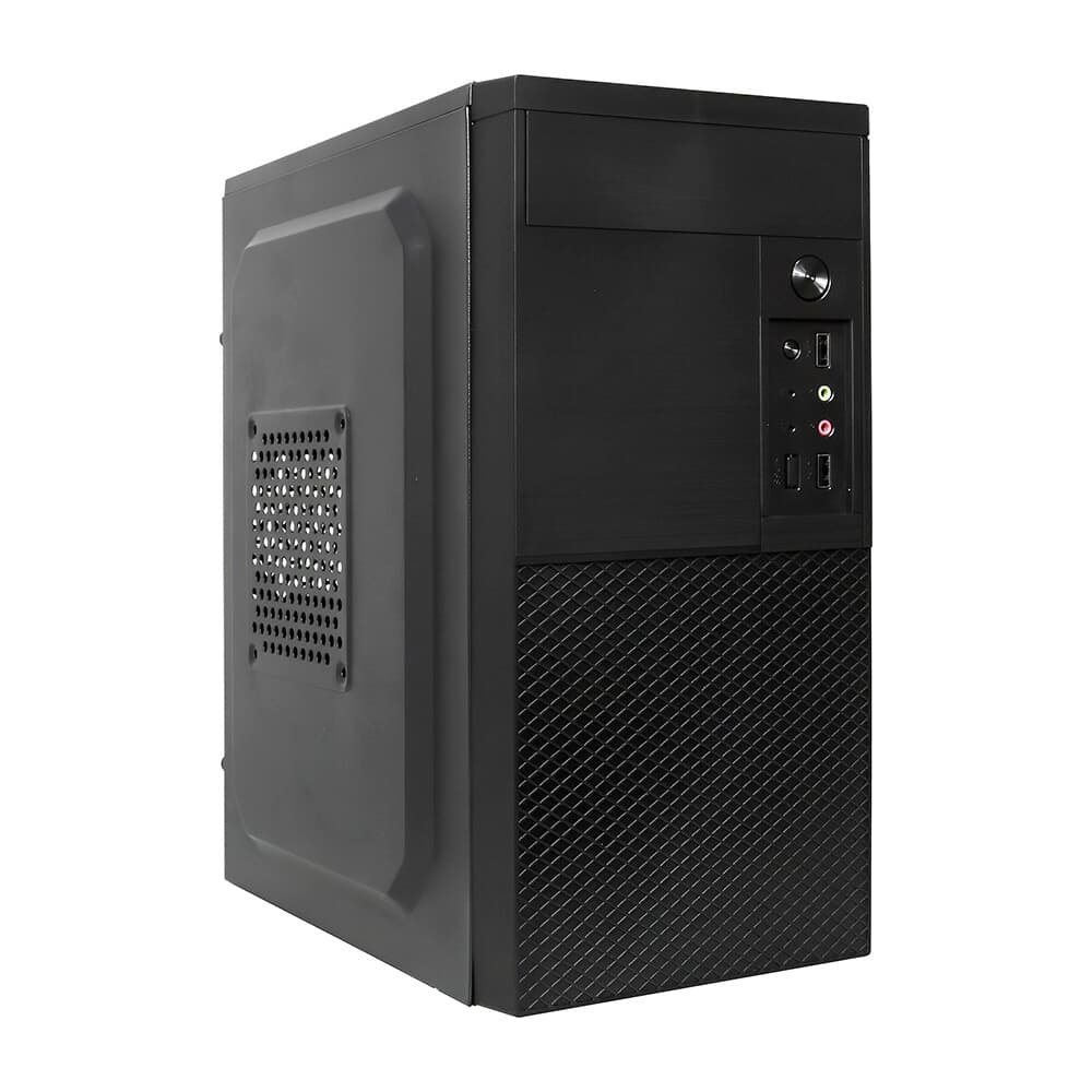 Gabinete Bluecase BG-2001, Mid tower, Com fonte 200W, 2 USB Frontal, Micro ATX e Mini ITX, com Fonte, Sem FANs, Preto - BG-2001BX