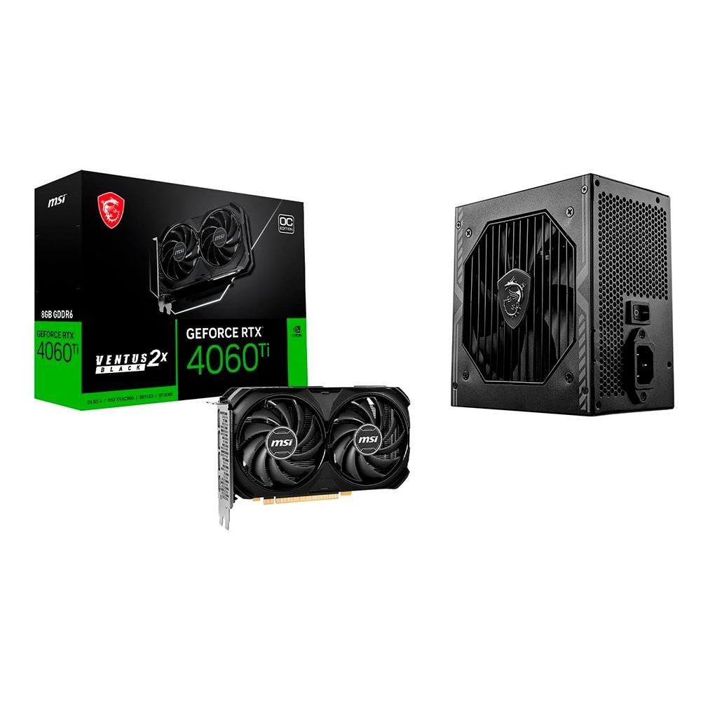 Kit Placa de Vídeo RTX 4060 Ti+Fonte MAG | KaBuM!