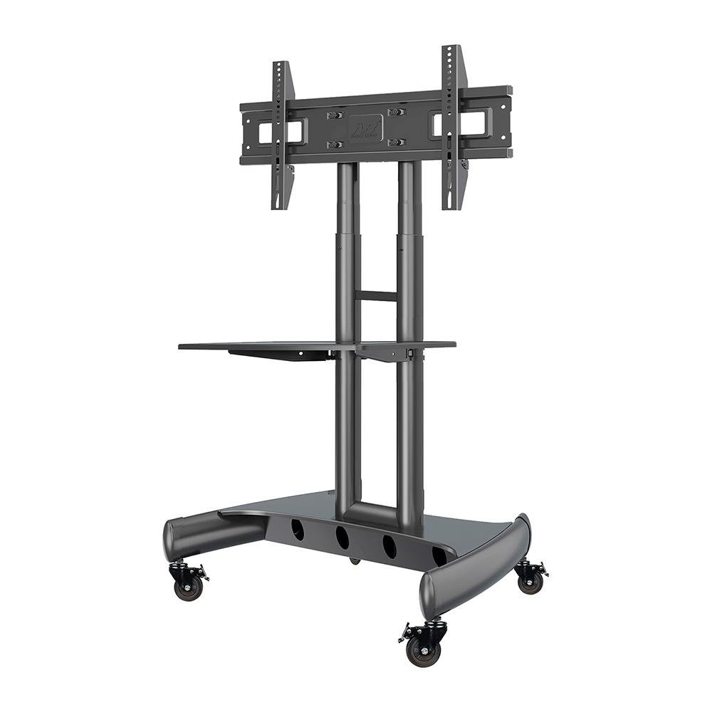 Suporte Pedestal Móvel para TV, 32" a 75", Altura Ajustável Manual, Alumínio, Preto - NB-AVA1500-60-1P