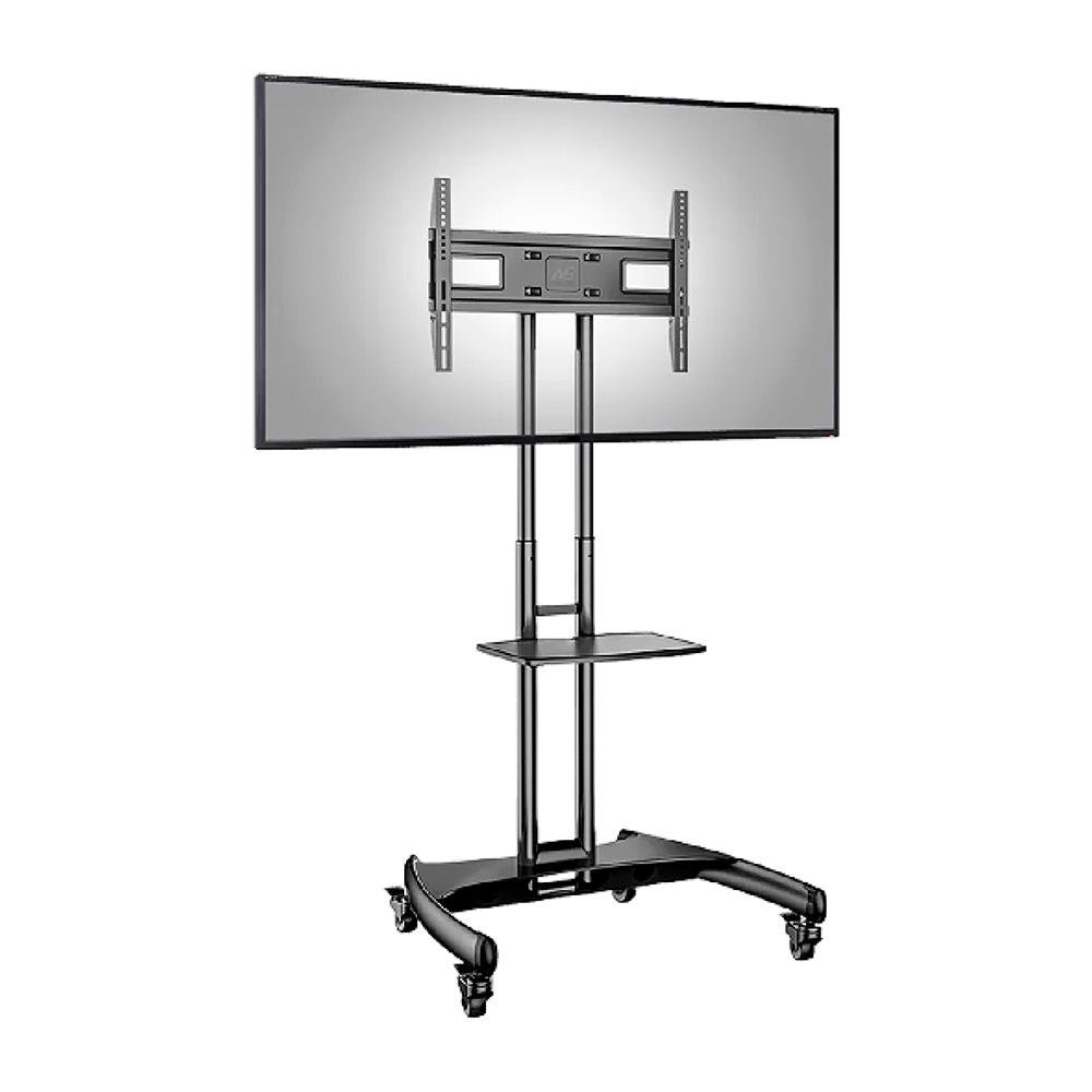Suporte Pedestal Móvel para TV, 32" a 75", Altura Ajustável Manual, Alumínio, Preto - NB-AVA1500-60-1P