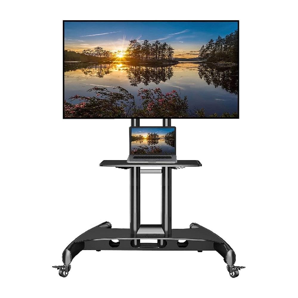 Suporte Pedestal Móvel para TV, 32" a 75", Altura Ajustável Manual, Alumínio, Preto - NB-AVA1500-60-1P