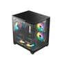 Gabinete Gamer Hyrax HGB750, Mini Tower, M-ATX, Frontal Curvo e Lateral em Vidro Temperado, Sem FANs, Preto - HGB750B