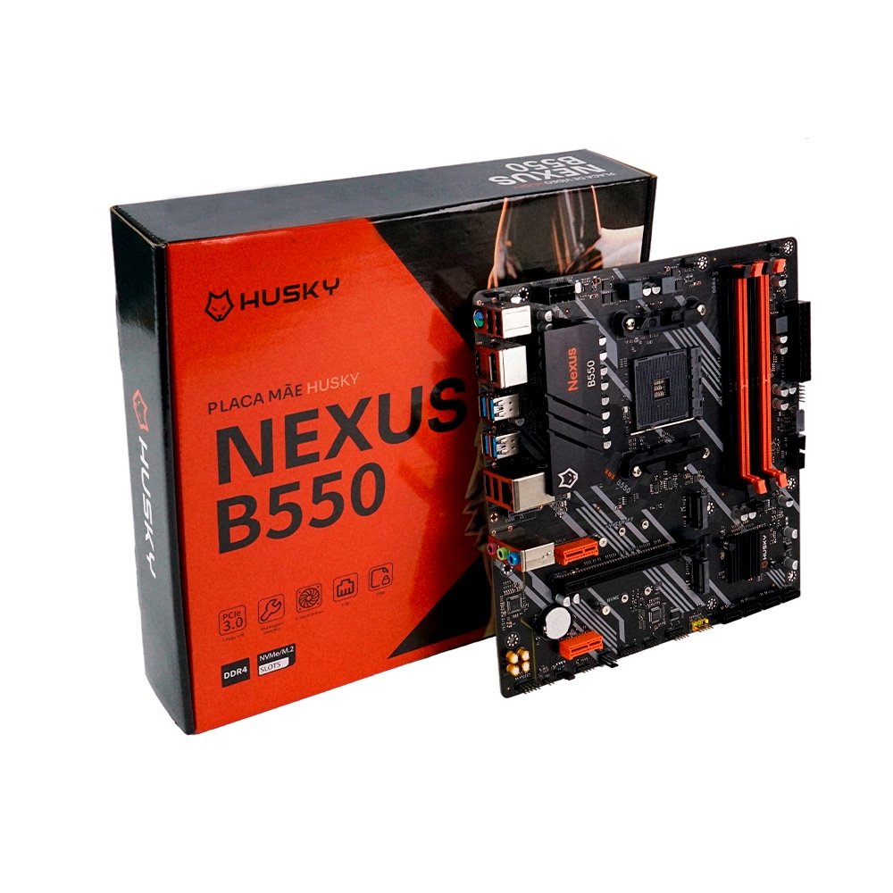 Placa-Mãe Husky Nexus B550, M.2 NVMe | KaBuM!