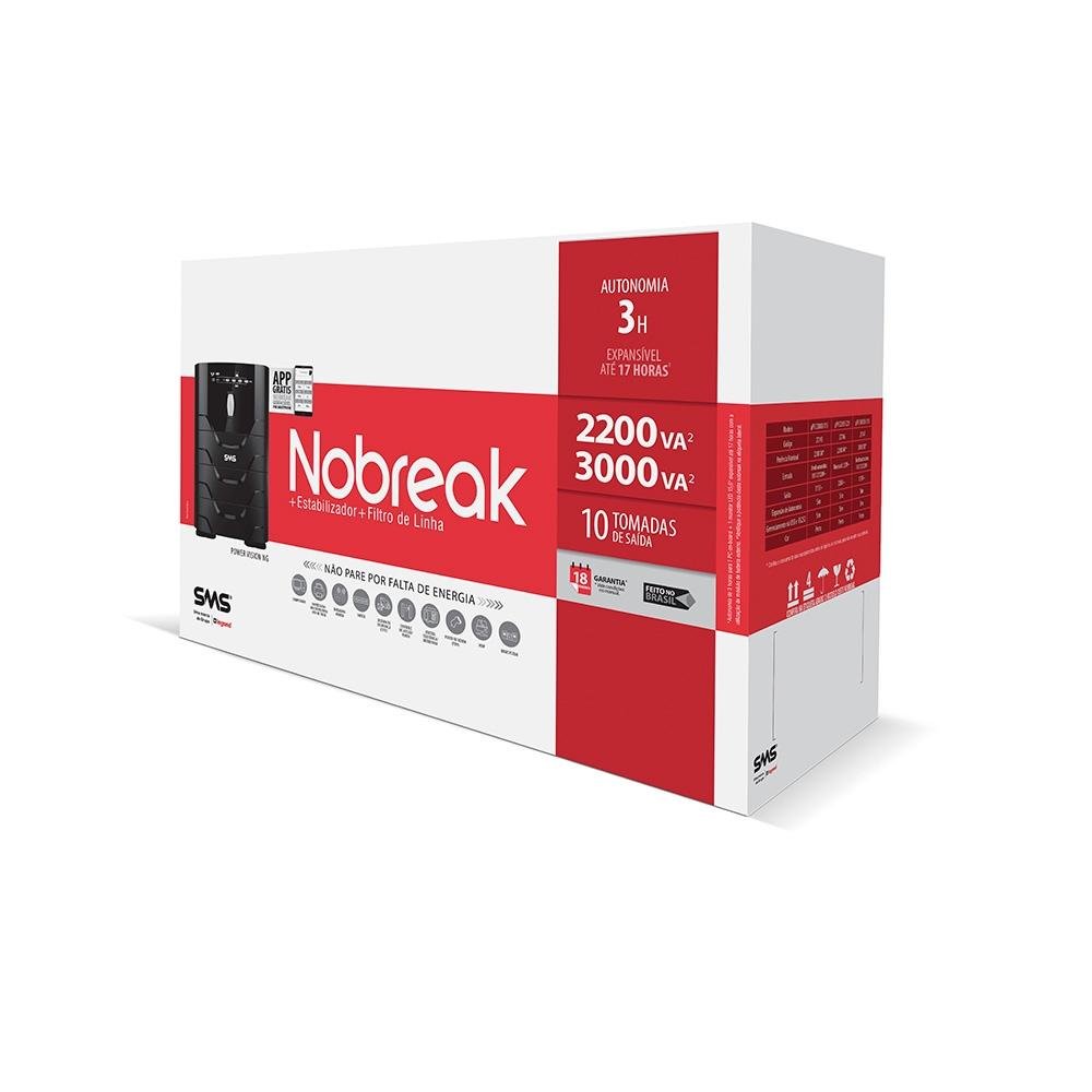 Nobreak SMS 2200VA Power Vision NG, Entrada Bivolt, Saída 115V - 27745
