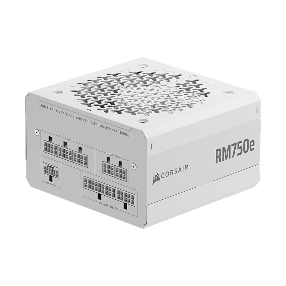 Fonte CORSAIR RM750e, 750W, Platinum, Full Modular, ATX 3.1 e PCIe 5.1, Eficiência Cybenetics Gold, Baixo Ruído, Branco - CP-9020292-BR Fonte CORSAIR RM750e, 750W, Platinum, Full Modular, ATX 3.1 e PCIe 5.1, Eficiência Cybenetics Gold, Baixo Ruído, Branco - CP-9020292-BR