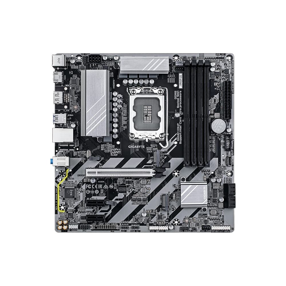 Placa Mãe Gigabyte B860M D3HP, Intel LGA 1851, Micro ATX, DDR5, Preto - B86M3HP-00