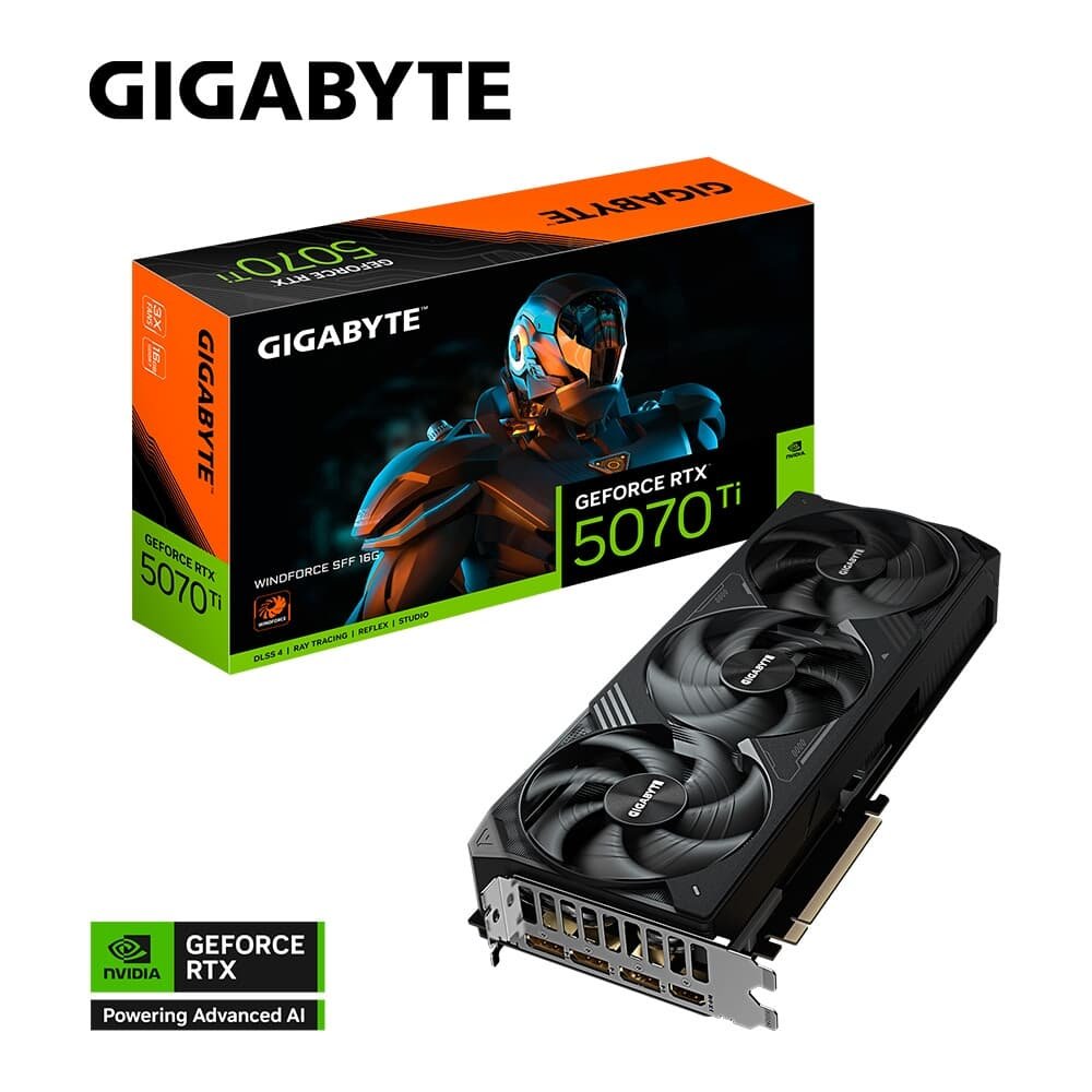 グラフィックボード・グラボ・ビデオカード GIGABYTE GEFORCE RTX 5070 Ti Placa de Vídeo RTX 5070 Ti WINDFORCE SFF | KaBuM!