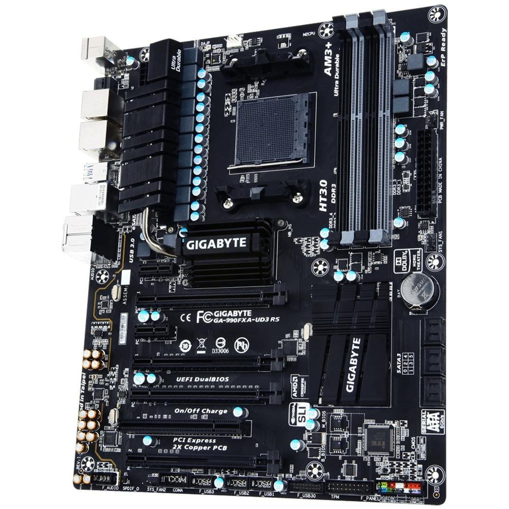 Placa-Mãe GIGABYTE p/ AMD AM3+ ATX GA-990FXA-UD3 R5, SLI/CFX, SATA 6Gb/s , USB 3.0 Placa-Mãe GIGABYTE p/ AMD AM3+ ATX GA-990FXA-UD3 R5, SLI/CFX, SATA 6Gb/s , USB 3.0