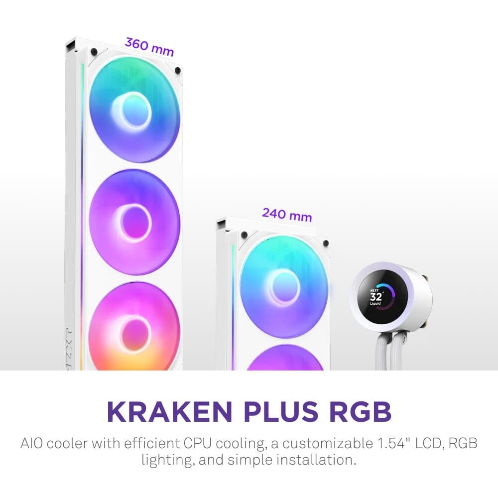 Water Cooler NZXT Kraken 240, 240mm RGB | KaBuM!