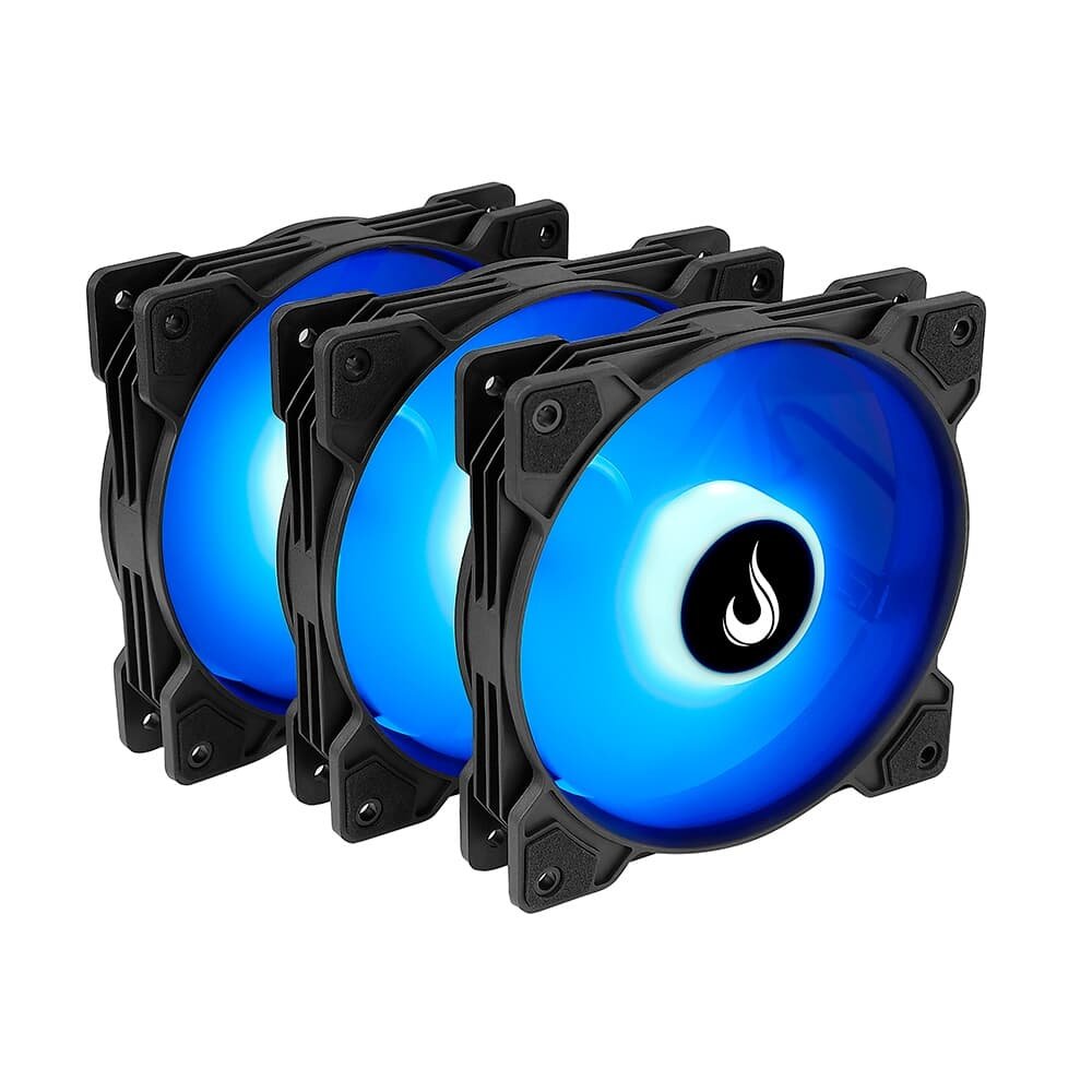Kit com 3 Ventoinhas Rise Mode Z Led 5V, 120mm, Led ARGB, Preto - RM-ZLD-5V-ARGB-B