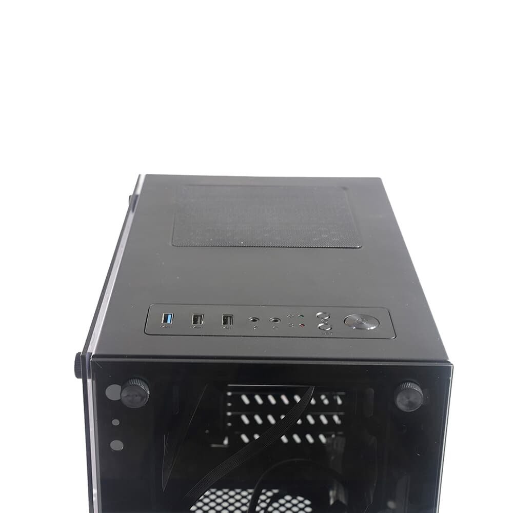 Gabinete Gamer c3Tech, Lateral e Frontral em Vidro, Mid Tower, Preto - MT-G110BK