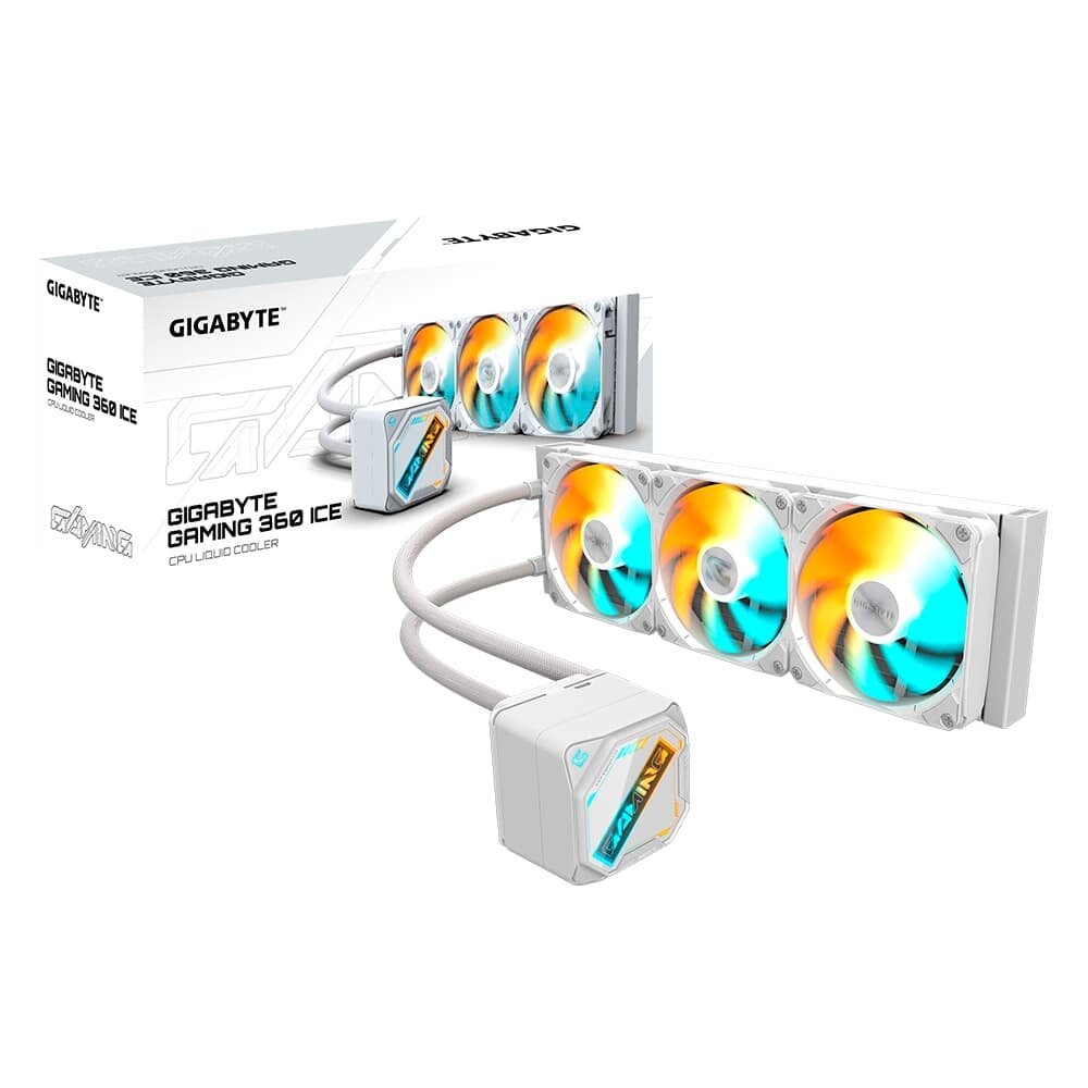 Water Cooler Gigabyte Gaming 360, RGB, 360mm, AMD e Intel, Branco - GP-GIGABYTE GME 360I