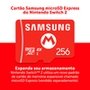 Cartão Samsung microSD 256GB Express para Nintendo Switch 2