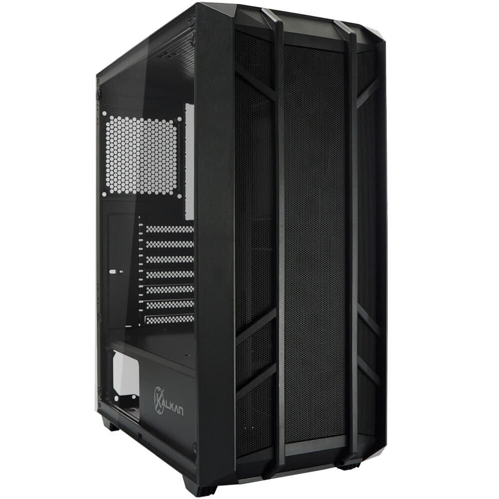 Gabinete Gamer Kalkan Alfern, Mid Tower, ATX, Lateral em Vidro Temperado, Preto - KLK00034 Gabinete Gamer Kalkan Alfern, Mid Tower, ATX, Lateral em Vidro Temperado, Preto - KLK00034
