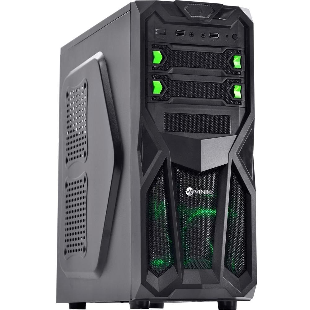 Gabinete Vinik Mid-Tower Blazing VX Gamer com Led Verde - 23375 Gabinete Vinik Mid-Tower Blazing VX Gamer com Led Verde - 23375