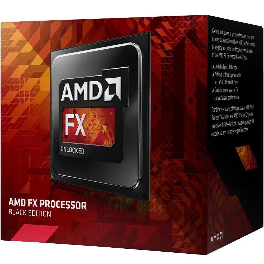 Processador AMD FX 8300 Black, Cache 16MB, 3.3GHz (4.2GHz Max Turbo), AM3+ - FD8300WMHKBOX Processador AMD FX 8300 Black, Cache 16MB, 3.3GHz (4.2GHz Max Turbo), AM3+ - FD8300WMHKBOX