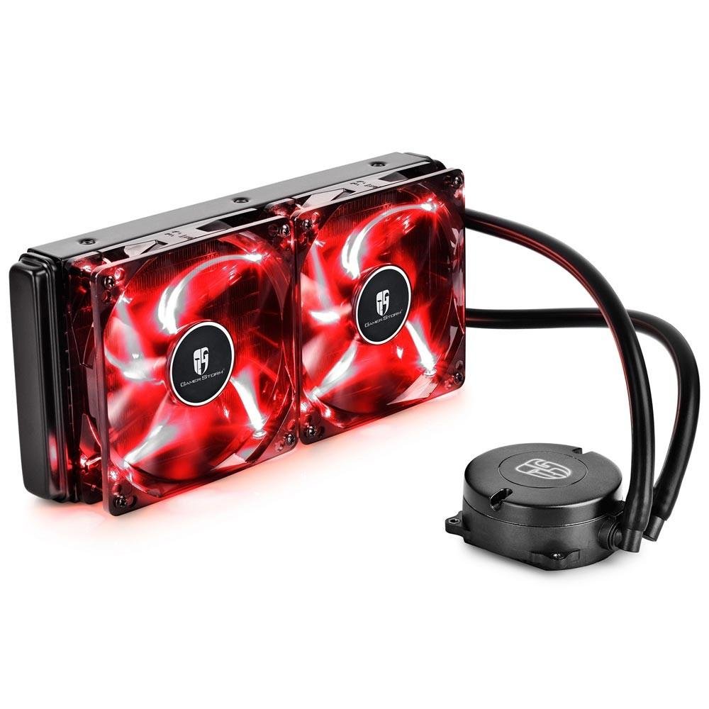 WaterCooler Maelstrom 240T DeepCool 120mm para AMD e Intel com LED Vermelho - MS240T-RED WaterCooler Maelstrom 240T DeepCool 120mm para AMD e Intel com LED Vermelho - MS240T-RED