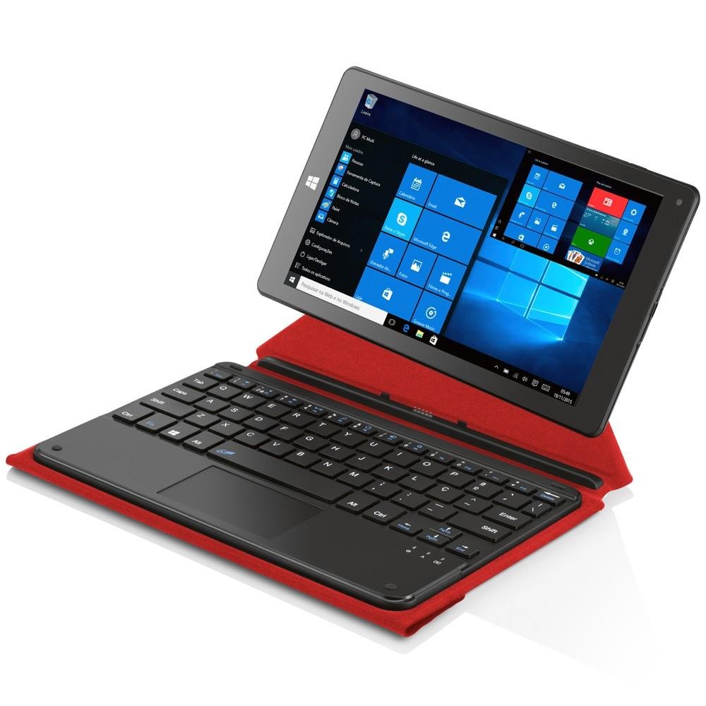 Notebook 2 em 1 Multilaser M8W Plus, Intel Quad Core, 32GB, 2GB, Windows 10, 8.9´, Vermelho - NB243 Notebook 2 em 1 Multilaser M8W Plus, Intel Quad Core, 32GB, 2GB, Windows 10, 8.9´, Vermelho - NB243