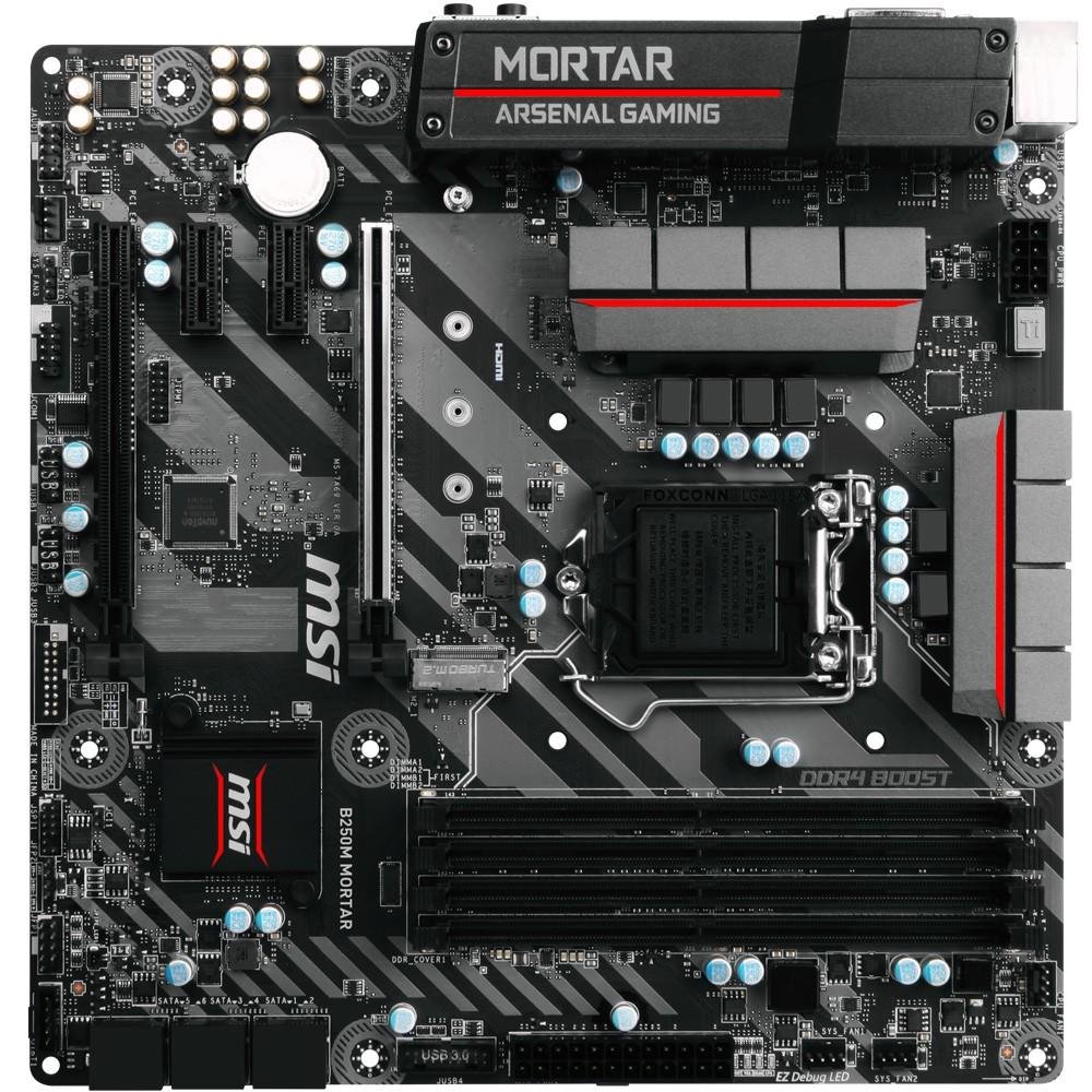Placa-Mãe MSI p/ Intel LGA 1151 mATX B250M MORTAR DDR4 Placa-Mãe MSI p/ Intel LGA 1151 mATX B250M MORTAR DDR4