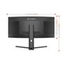 Monitor Gamer Curvo Husky Boreal 34", WQHD, Ultrawide, 200Hz, 1ms, Adaptive Sync, DisplayPort e HDMI, HDR - HMG00234PT