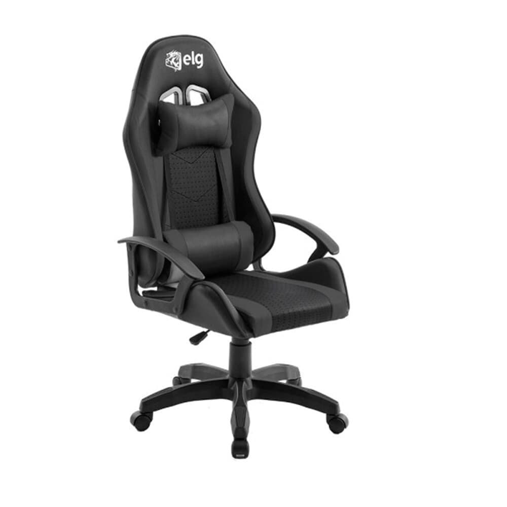 Cadeira Gamer ELG Syrax, Até 120 kg, Apoio Lombar, Cervical E Ajuste De Altura, Preto - CH36BK - view 3