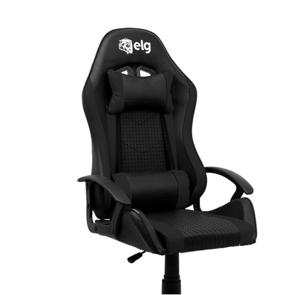 Cadeira Gamer ELG Syrax, Até 120 kg, Apoio Lombar, Cervical E Ajuste De Altura, Preto - CH36BK - view 10