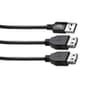 Cabo Extensor ELG USB 2.0 e com 1 Porta Macho e 2 Fêmeas, 1.5m, Preto - USBY2