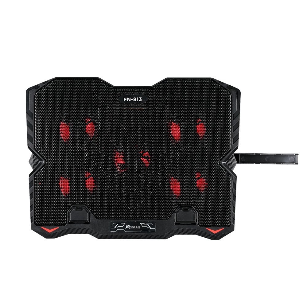 Base com Cooler para Notebook Xtrike Me, com 5 Fans, até 15.6", 2x USB, com Apoio para Celular, LED, Preto - FN-813 Base com Cooler para Notebook Xtrike Me, com 5 Fans, até 15.6", 2x USB, com Apoio para Celular, LED, Preto - FN-813