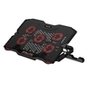 Base com Cooler para Notebook Xtrike Me, com 5 Fans, até 15.6", 2x USB, com Apoio para Celular, LED, Preto - FN-813