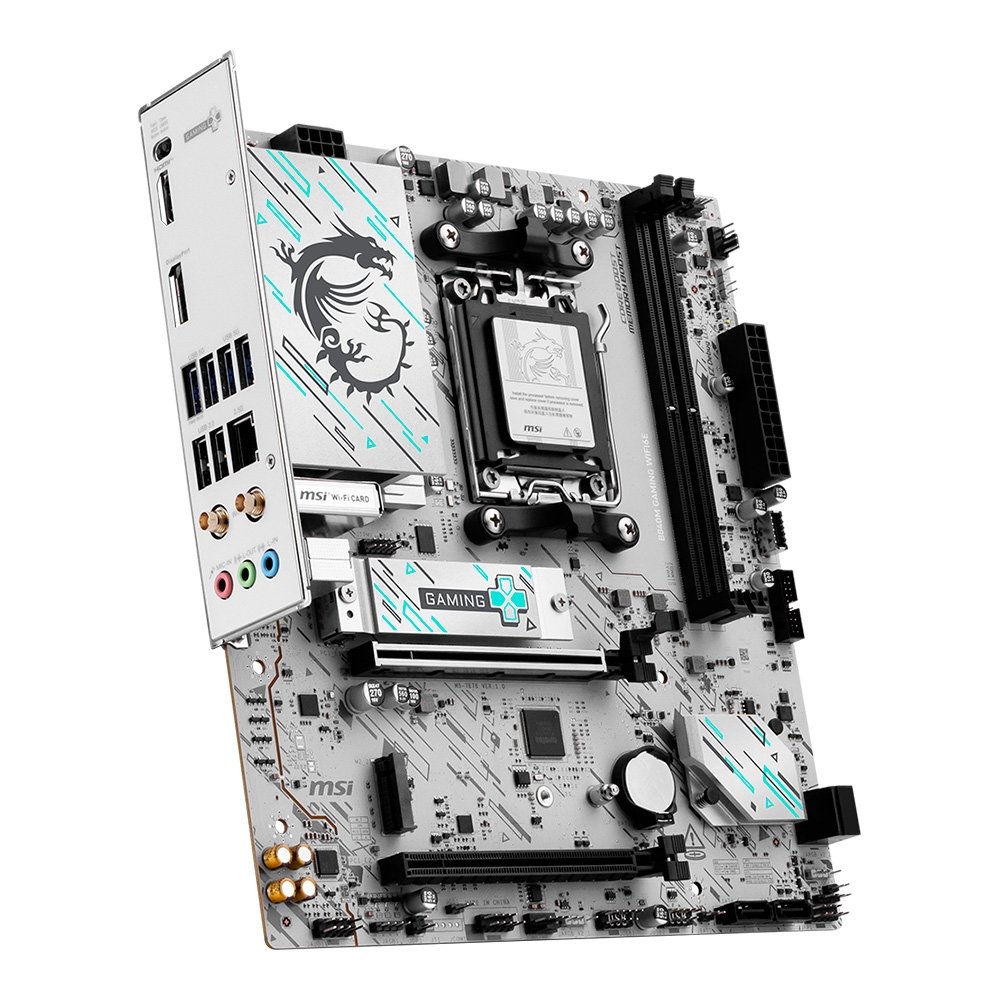 Placa Mãe MSI B840M GAMING WIFI6E, AMD AM5, DDR5, Bluetooth, Branco - B840M GAMING WIFI6E Placa Mãe MSI B840M GAMING WIFI6E, AMD AM5, DDR5, Bluetooth, Branco - B840M GAMING WIFI6E