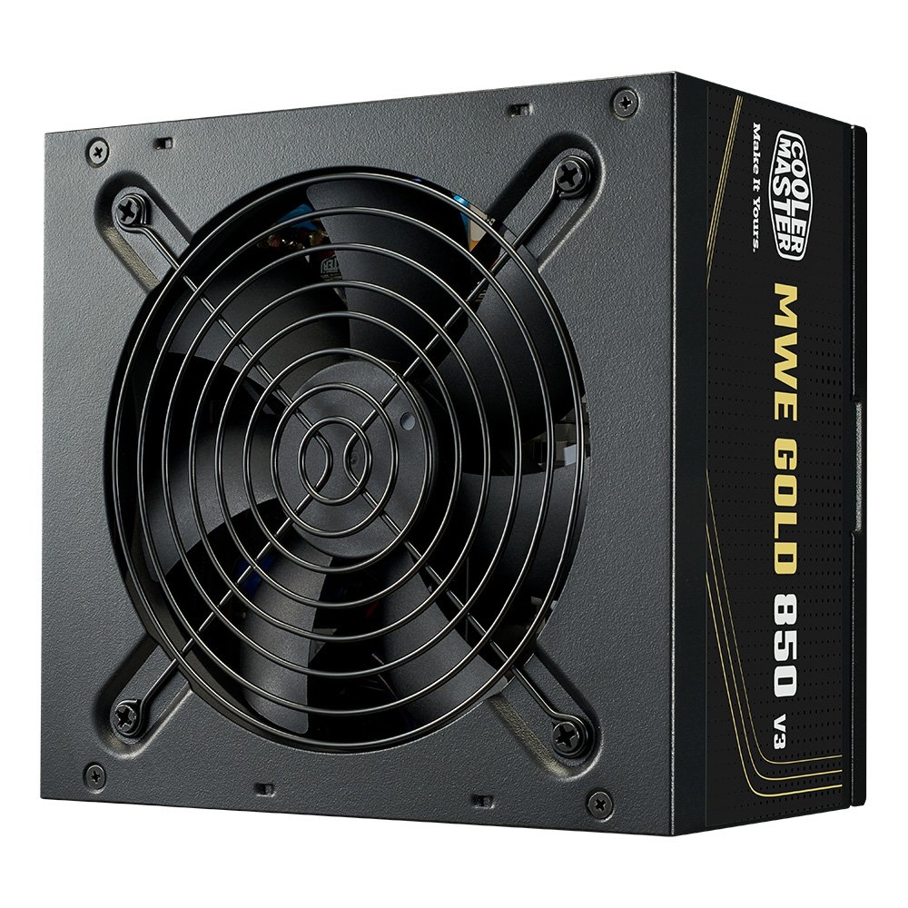 Fonte Cooler Master MWE Gold 850 V3, 850W, 80 Plus Ouro, ATX 3.1, PFC Ativo, Preto - MPE-8506-ACAG-BBR Fonte Cooler Master MWE Gold 850 V3, 850W, 80 Plus Ouro, ATX 3.1, PFC Ativo, Preto - MPE-8506-ACAG-BBR