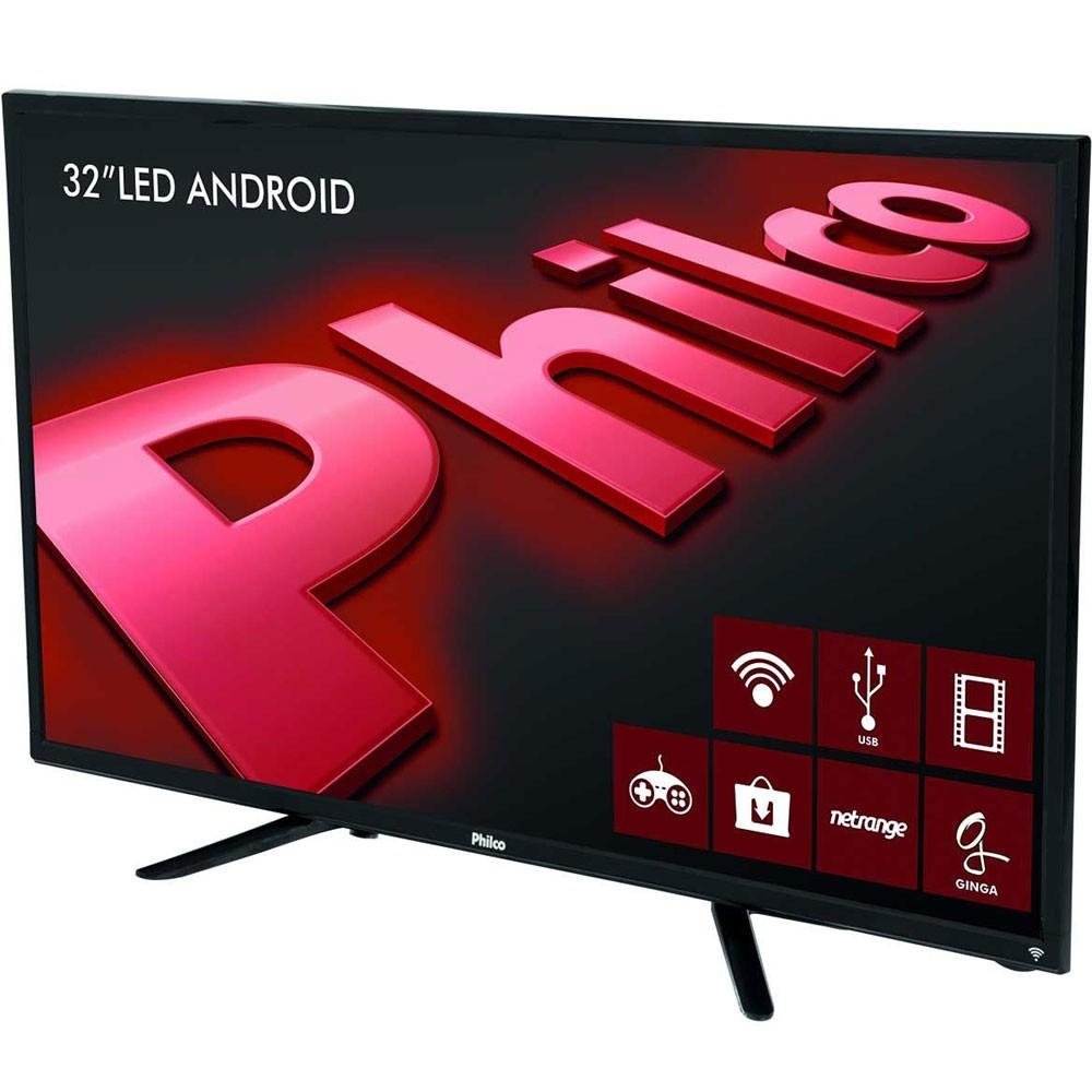 Smart TV Philco 32´ LED HD com Conversor Digital 2 HDMI 2 USB Wi-Fi Android - PH32B51DSGWA Smart TV Philco 32´ LED HD com Conversor Digital 2 HDMI 2 USB Wi-Fi Android - PH32B51DSGWA