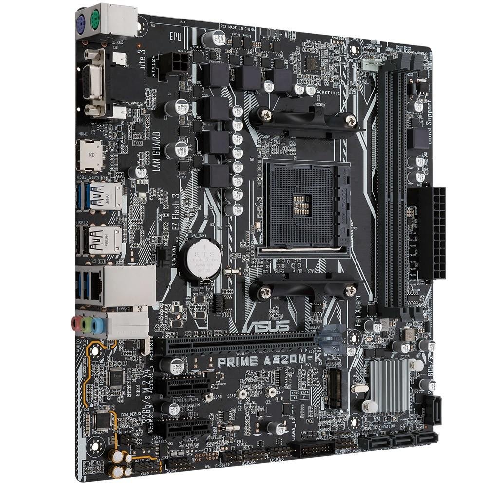 Placa-Mãe Asus Prime A320M-K, AMD AM4, mATX , DDR4 Placa-Mãe Asus Prime A320M-K, AMD AM4, mATX , DDR4