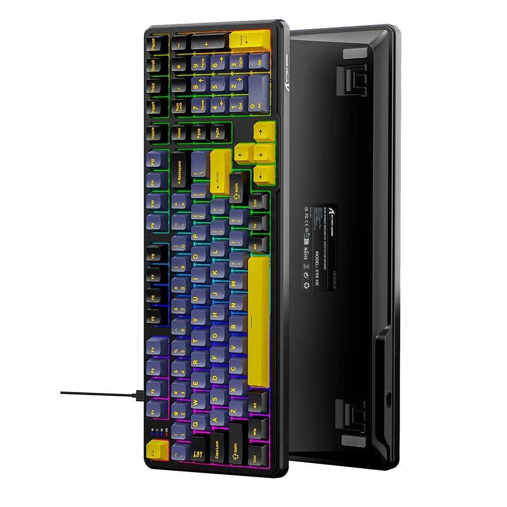 Teclado Attack Shark X98 Star Black RGB | KaBuM!