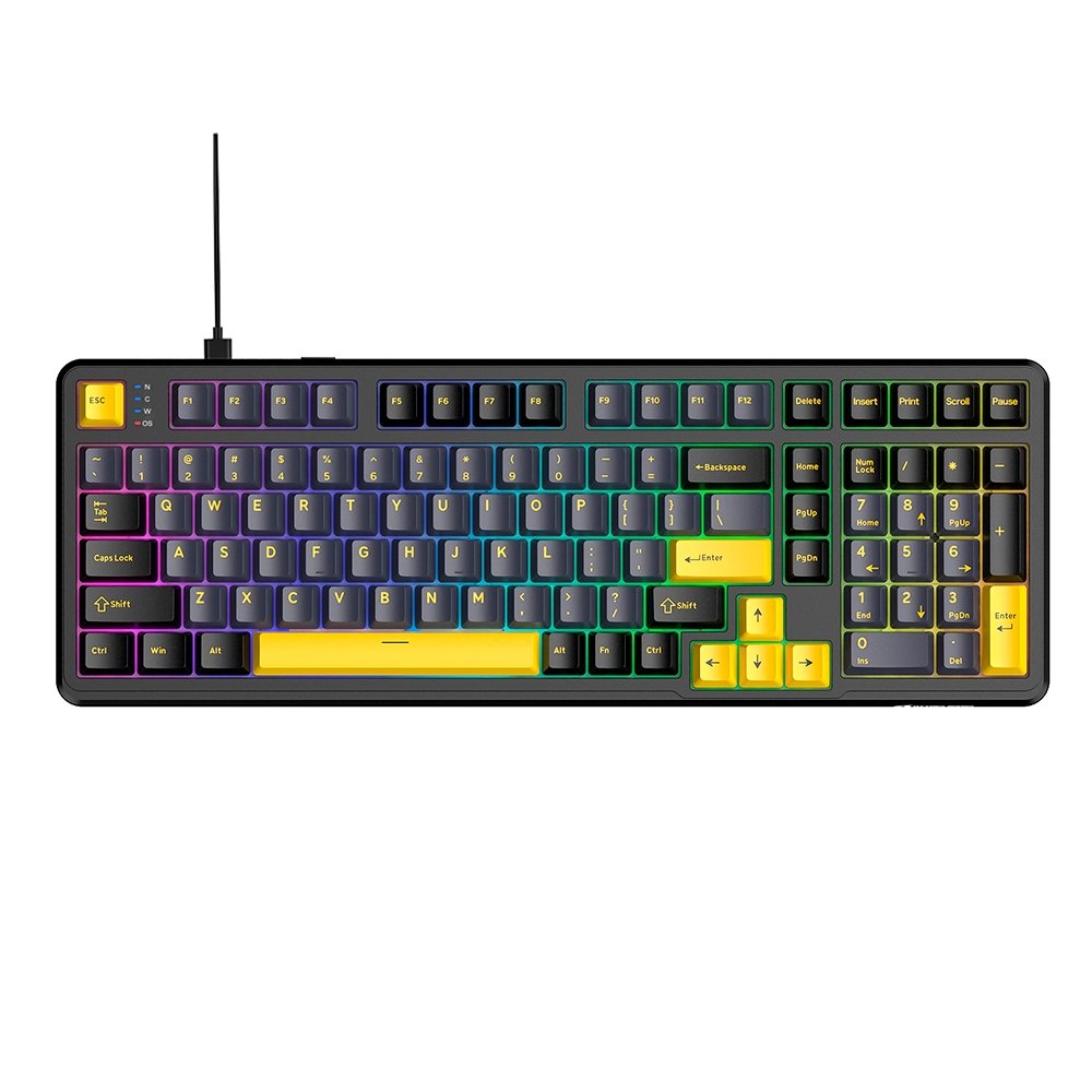 Teclado Attack Shark X98 Star Black RGB | KaBuM!