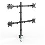 Suporte de Mesa Articulado para 4 Monitores de 13" a 32" Ergofirst, Ajuste de Inclinação, Altura e Giro, Preto - G01-C048N