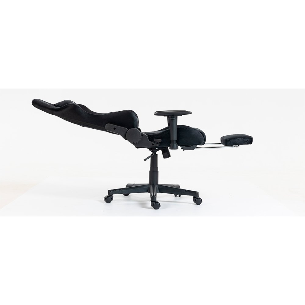 Cadeira Gamer Rise Mode X02, Ângulo Ajustável, Até 130Kg, Braço 2D, Tecido, Apoio Para os Pés Retrátil, Preta - RM-CG-X02-BK-FBC