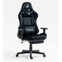 Cadeira Gamer Rise Mode X02, Ângulo Ajustável, Até 130Kg, Braço 2D, Tecido, Apoio Para os Pés Retrátil, Preta - RM-CG-X02-BK-FBC