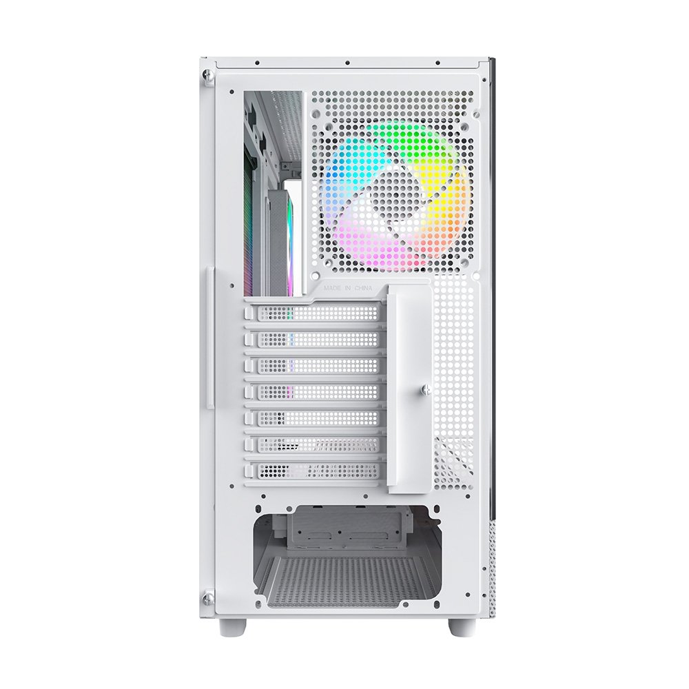 Gabinete Gamer Montech XR, Mid-Tower, ATX Vidro Temperado, Com 3X FansBranco - XRWH Gabinete Gamer Montech XR, Mid-Tower, ATX Vidro Temperado, Com 3X FansBranco - XRWH