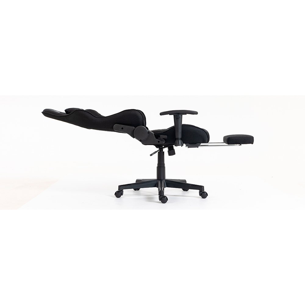Cadeira Gamer Rise Mode X04, Ângulo Ajustável, Apoio Para os Pés Retrátil, Preto, Tecido - RM-CG-X04-BK-FBC - view 7