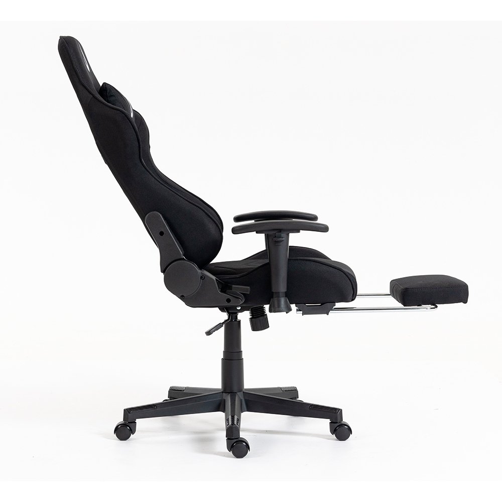 Cadeira Gamer Rise Mode X04, Ângulo Ajustável, Apoio Para os Pés Retrátil, Preto, Tecido - RM-CG-X04-BK-FBC - view 11