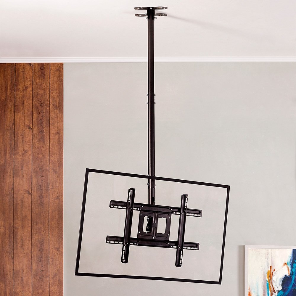 Suporte de Teto Multivisão para TVs de 32" a 80" com Giro e Inclinação, Preto - sky-3280-pr