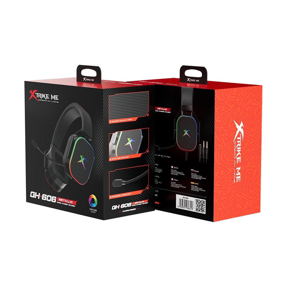 Headset Gamer Xtrike Me GH-606 Drivers 50mm RGB