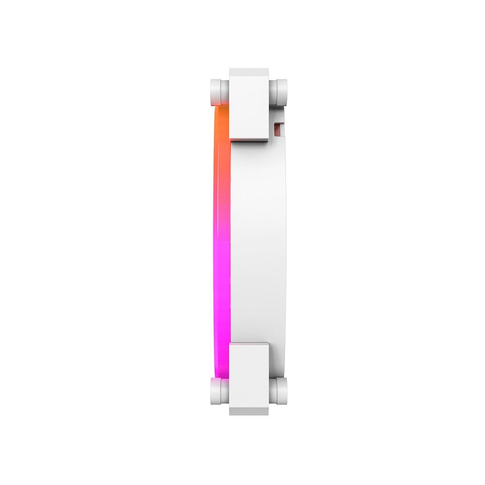 Kit com 3 Ventoinhas Montech AX120, 120mm, PWM, ARGB, Branco - AX120 PWM White 3 in 1
